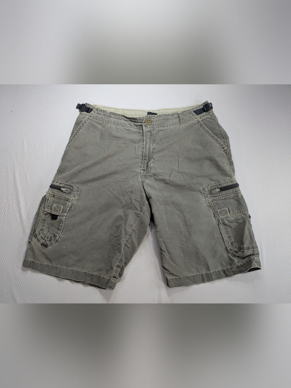 Kuhl Z-Cargo Technical Hiking Shorts Mens L Fits 35 Patina Dye Belted Renegade